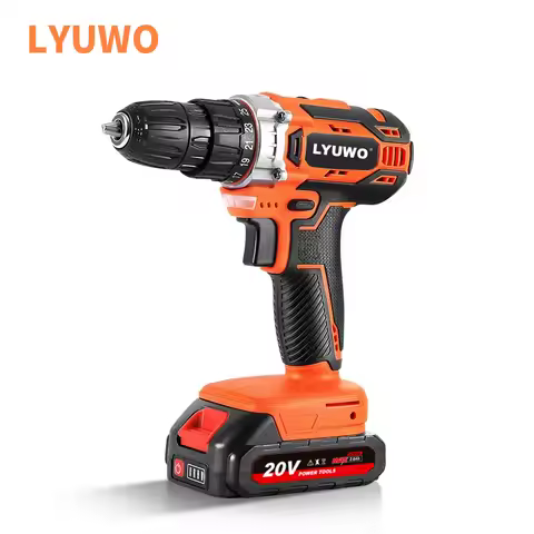 20V Cordless Drill 40N.m 25 Plus 1 LYUWO Electric Screwdriver Keyless Chuck Two Gear Speed Wireless