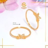 Lesley Butterfly Gold 6K CP 14 Pipe Gold Ring - Gallery 21 Official