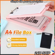 2 IN 1 Clipboard File Box Storage A4 Clip File Folder Writing Board for Office School Supplies