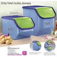 garlic and all keeper set.( 3.0L + 5.5L )./bekas simpan bawang/kentang/halia tupperware
