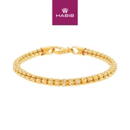 HABIB Oro Italia 916 Yellow and White Gold Bracelet GW51991024(5YW)-BI (22K Gold)