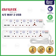 【2 YRS WARRANTY】 SIRIM TRAILING SOCKET SOKET OUTLET MULTI EXTENSION 2 PIN FRIENDLY PLUG PLAG DENGAN USB SURGE POWER STRIP HOLDER 插座 SAMA KHIND LN8354U LN8355U Ediyonline Ediy