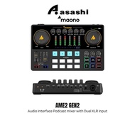 Maono AME2 Gen2 Audio Interface Podcast mixer with Dual XLR Input