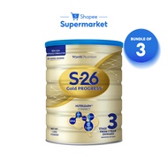 [Bundle of 3] Wyeth Nutrition S-26 Gold Progress Stage 3 Growing-up Formula (1.6kg)