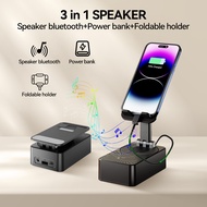 [NEW] ECLE Speaker S03 Bluetooth 3 in 1 Powerbank 1500 mAh 5w Speaker Musik Portable Holder HP Power Bank 3 with Bass Audio