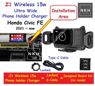 Honda CRV Civic FE Phone Holder Pemegang Telefon Kereta Khusus untuk 11st gen 1.5 Turbo E V 1.5RS 2.