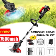 118VF 7500mah 1680W Wireless Rechargeable Lawn Mower Electric Garden Li-ion Weeder Cordless Lawn Mower Lawn Mower Kit with 1/2 Battery
