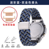 Casio Metal Octagonal Watchband Elastic Nylon Replacement Strap for GM2100 GA2100 Models Jewelry Buc