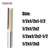 [tishita] SiaBiced Long Straight Router Bit Wood Milling Cutter Slotted Trimming