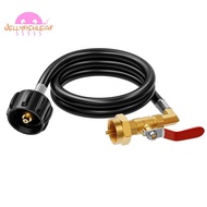 Propane Refill Adapter Hose with Safety Shutoff Valve for 1 Lb Tanks, 3.5 FT