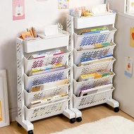 Storage Racks Bookshelves Movable Multi-Layer Shelves Desktop Storage Baskets