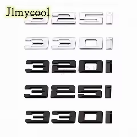 New Font Numbers Letters 316i 318i 320i 325i 328i 330i 340i GT ABS Emblem for 3 Series E90 E46 F30 C