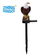 Solar Garden Light Resin Bald Eagle Figurine Dusk Dawn Solar Yard Light Animal Solar Stake Light Out