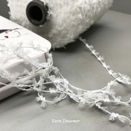 White Yarn for Crochet Yarn Lace Yarn Crochet Thread Fluffy Yarn Knitting Yarn Furry Ribbon Yarn 50g