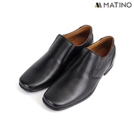 MATINO SHOES รองเท้าชายคัทชูหนังแท้ รุ่น MC/B 5000 - BLACK/BEIGE