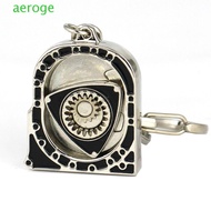 AEROGEM Spinning Rotor Keychain, Zinc Alloy Mechanical Automotive Engine Rotary Keyring, Decoration 