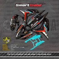 HLD-Y15 V1/V2 COVERSET MX KING CYAN HITAM 2023 HLD