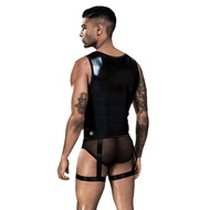 Black See-through Lingerie Men's Nightclub Uniform Cosplay Tights Gauze Panties Feiths BDSM Sexy Underwear Cosplay