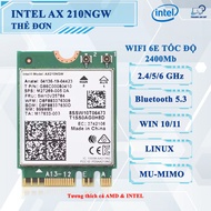 WiFi Card 6E Intel AX 210 3-Band 2.4 /5 /6GHz Bluetooth 5.3 For Laptop & PC