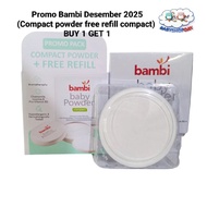 Bambi Baby powder Compact, refill compact powder Dermacare Bambi, fragrant Baby powder
