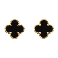 【สินค้ามือสอง】 Van Cleef & Arpels ต่างหู Sweet Alhambra Onyx VCARA44900 K18 (เยลโลว์โกลด์)