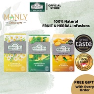 Ahmad 100% Natural Herbal Tea 20's - Camomile & Lemongrass/ Lemon & Ginger/ Peppermint & Lemon/ Cinn