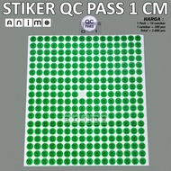 QC PASS ROUND STICKER 1 CM - QC pass 10 mm - QC PASS Size 1 cm