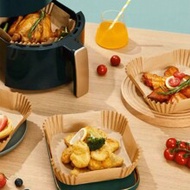 25/50/100pcs Air Fryer Paper Square Household Oil Blotting Paper Holder Silicone Oil Paper Tray Baki