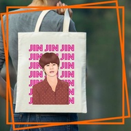READY ZIPPER Jin Dynamite Fan Art Tote Bag Dynamite Kpop Fan Artmerchandise