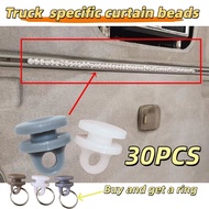 30PCS Truck Accessories Curtain Rollers with Beads and J6 Pulley Curtain Beads for Curtain