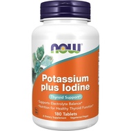 NOW Foods Potassium Plus Iodin, 180 Tablet, B001F0R75A