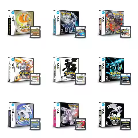 Pokemon NDS Game Card 3DS 2DS DS Card SoulSilver HeartGold Platinum Game Card Pokemon Game Card BLAC