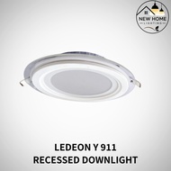 YETPlus LEDEON Recessed Downlight Y911 Glass LED SIRIM 12W 18W 4" 6" Ceiling 6500K Daylight Round La