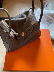 Hermes Lindy 30 Etoupe Clemence 大象灰 金扣