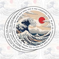3 Pcs Quiet Be Still Sticker, Mark 4:39 Bible Verse Ocean Wave Vinyl Decal, Christian Inspirational 