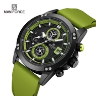 NAVIFORCE 8033 Original Men Watch Sport Army Wristwatch Luxury Military Chronograph Calendar Quartz Clock