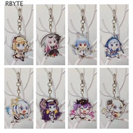 RBYTE Hololive Key Chain Gawr Gura Cosplay Trinkets Watson Amelia Kawaii Ookami Mio Hololive Keyring