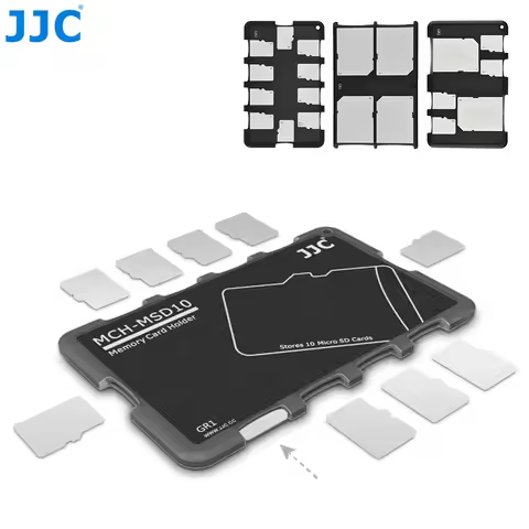 JJC Thin Micro SD Card Holder SD Card Case Wallet Credit Card Size for SD Micro SD TF Cards Hard She