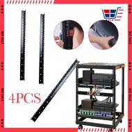 4pcs 12U Audio Rackmount Rail Metal Rack Rail U-shaped For Touring Case Audio Equipment Setup