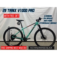 【PROMOSI】BASIKAL MTB 29" TRINX V1000 PRO CARBON 24SPEED ❗FREE SHIPPING WEST M'SIA❗