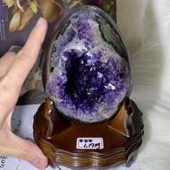 Wear Official Hat Type Self-Pendulum Gifts Can All Top Uruguay Amethyst Dinosaur Egg Crystal Cave ESPa+1.19kg ️ With Hole Deeply Absorbs Gold Gathering Polymer Fortune Money Keeping Good Luck
