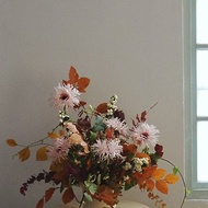 【客製化禮物】季節性鮮花盆花花禮_ Medium 白色野牽牛的秋天