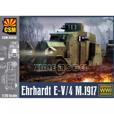 CSM Plastic Assembly Model Kit 35010 Ehrhardt E-V/4 M.1917 German WWI Armour 1/35