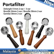 Delonghi/Breville/E61 Coffee Bottomless Portafilter Wooden Handle Coffee Accessories