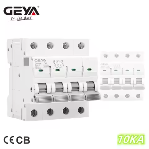 GEYA GYM9H 10KA MCB 4P 6A 10A 16A 20A 25A 32A 40A 50A 63A Circuit Breaker 220V C Curve CE CB Approve