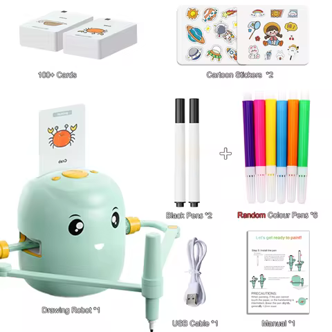 Kids Drawing Robot Technology Automatic Painting Robot Learn To Draw Art Training Machine Intelligec
