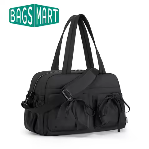 BAGSMART Boston Bag for Women Duffel Bag with Wet Pocket Waterproof Beach Weekender Shoulder Bag Car