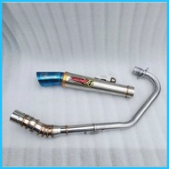 ∇ ♚ ⊕ Big Elbow Pipe 1set Daeng sai4 Conical Exhaust Muffler open Tmx 125/155 Tmx 150rusi tc125/150