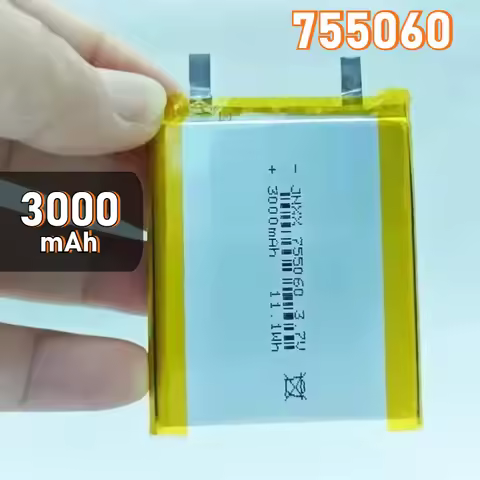 755060 Rechargeable Lithium Polymer Battery 3.7V 3000mAh Battery for Mobile Power Supply Small Speak