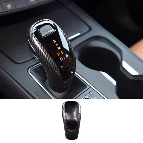 Car Carbon Fiber Gear Shift Knob Cover Italy Super Suede Auto Interior Decoration Accessories For Ca
